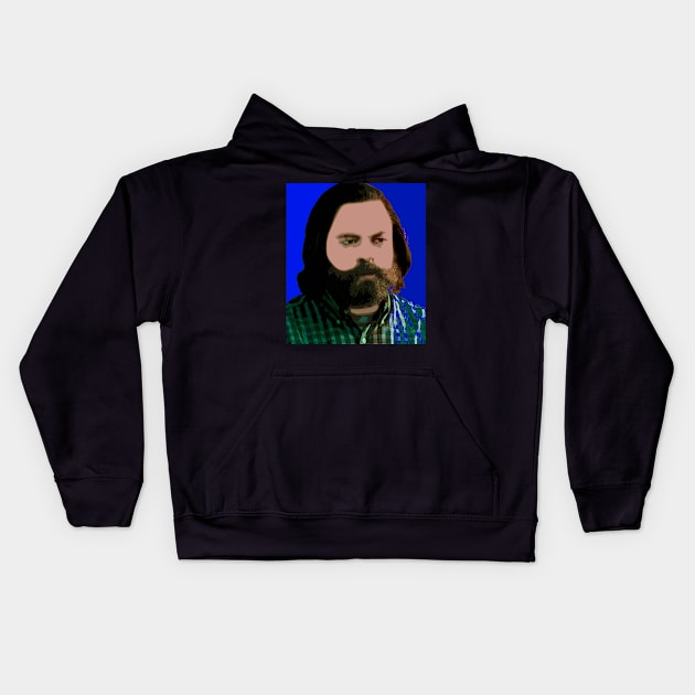 nick offerman Kids Hoodie by oryan80